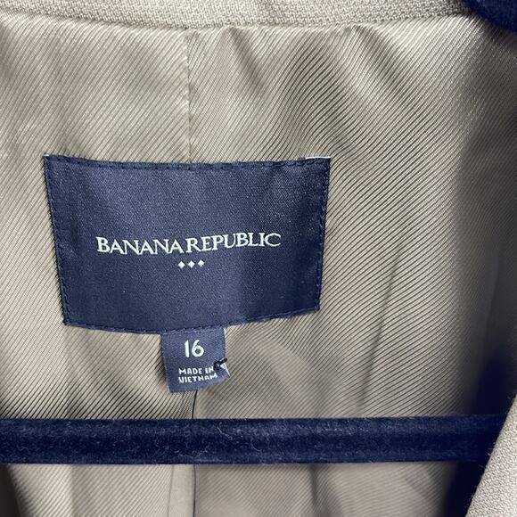 NWT Banana Republic Factory double breasted single button long line blazer sz 16 - Picture 5 of 6